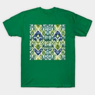 Green Ikat Pattern T-Shirt